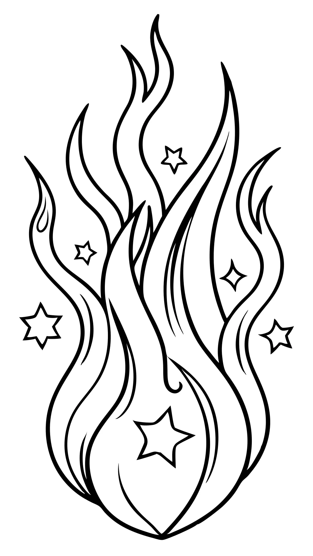 flames coloring page